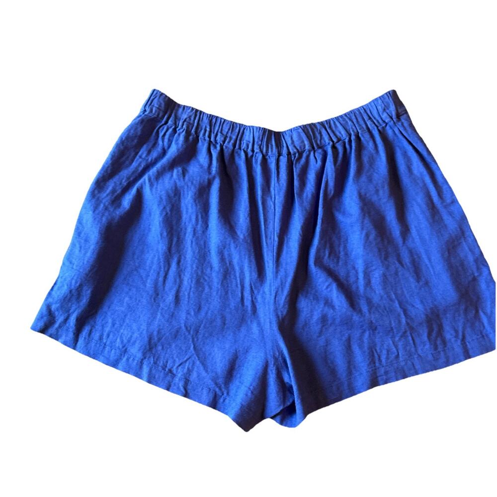 Madewell NWT XL Blue Shorts Nordstrom Linen Viscose Blend Loose Fit Casual Nice - Picture 3 of 16